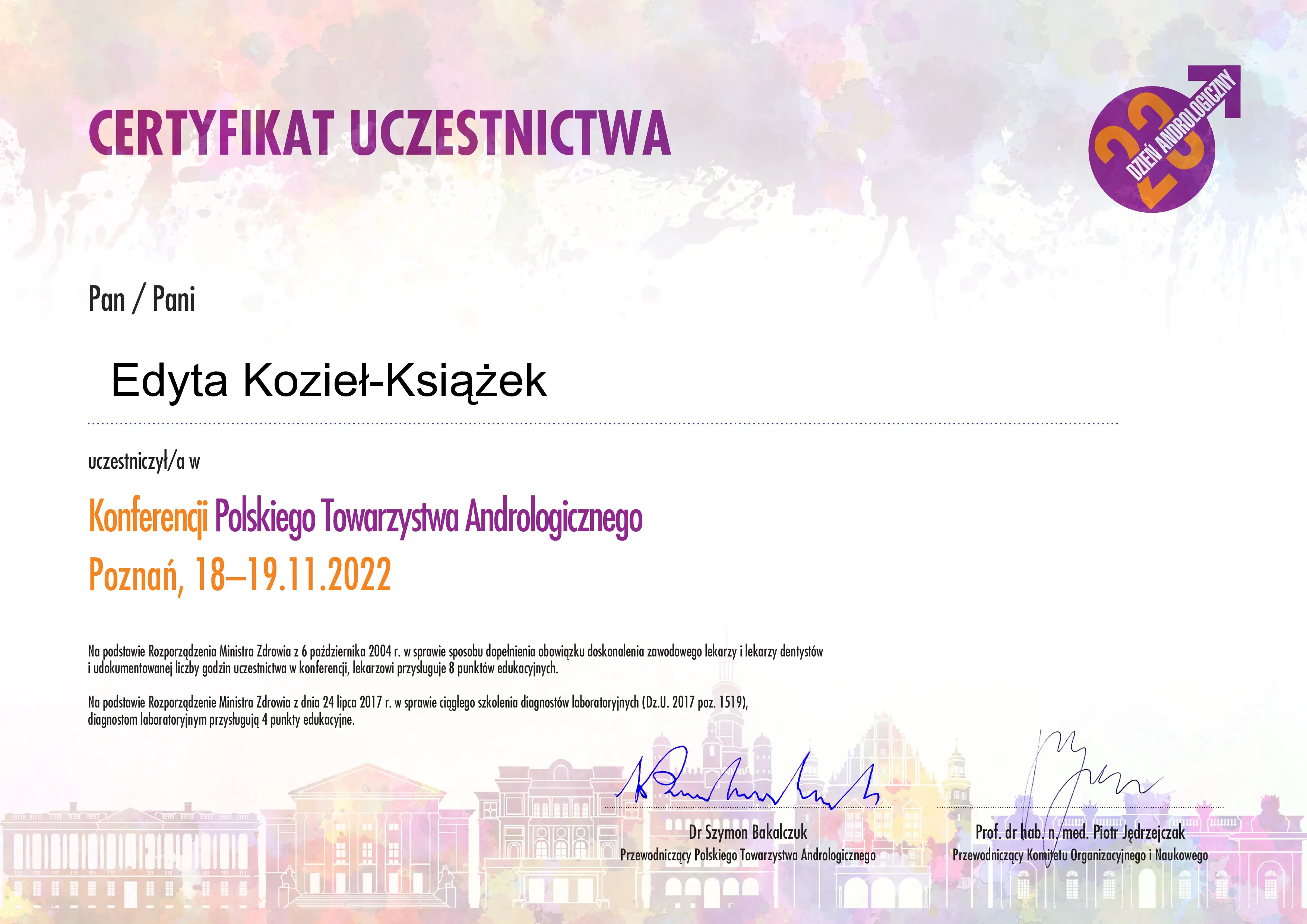 Diagnostyka niepłodności męskiej dr n. biol. Edyta Kozieł - Książek