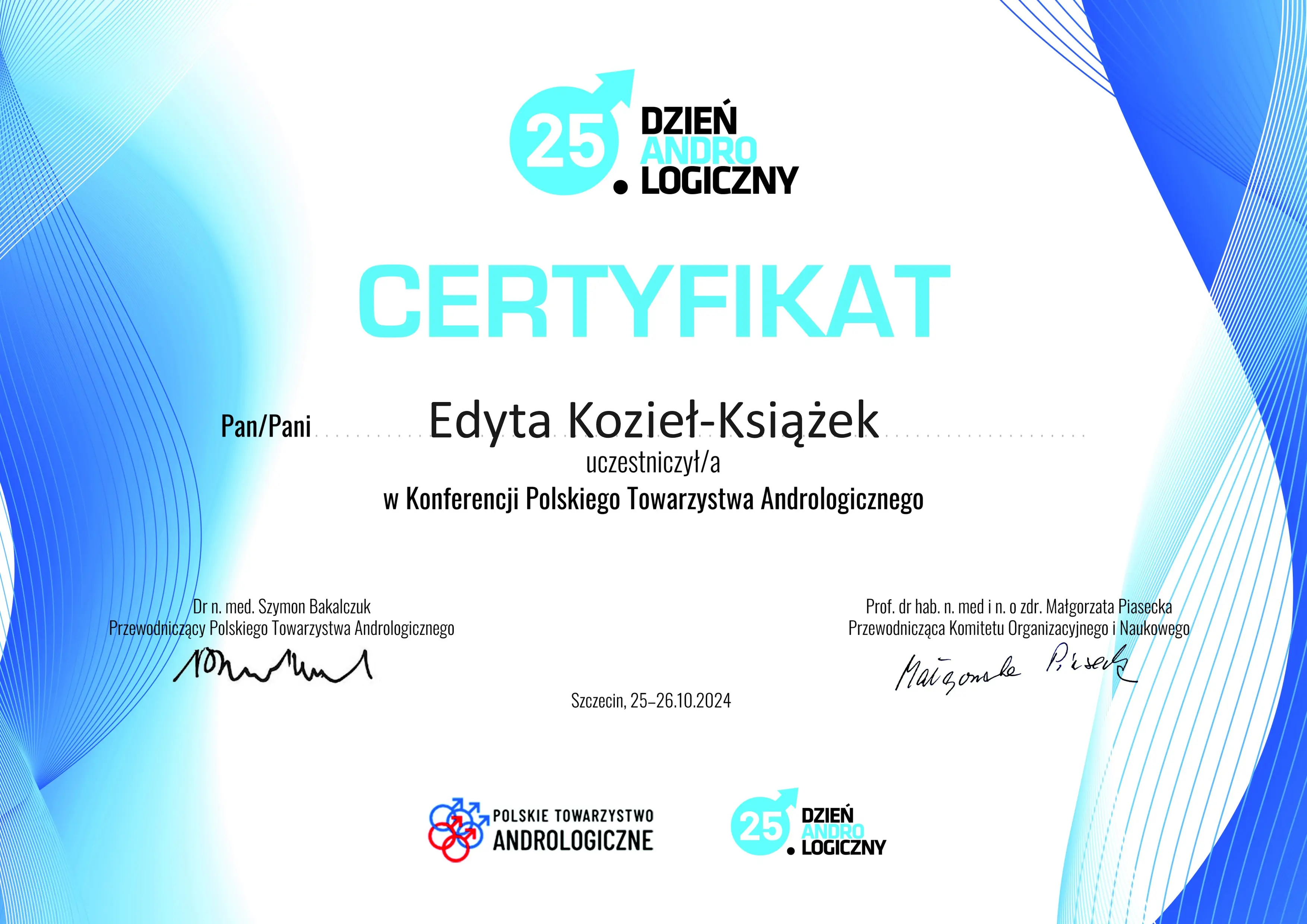 Diagnostyka niepłodności męskiej dr n. biol. Edyta Kozieł - Książek